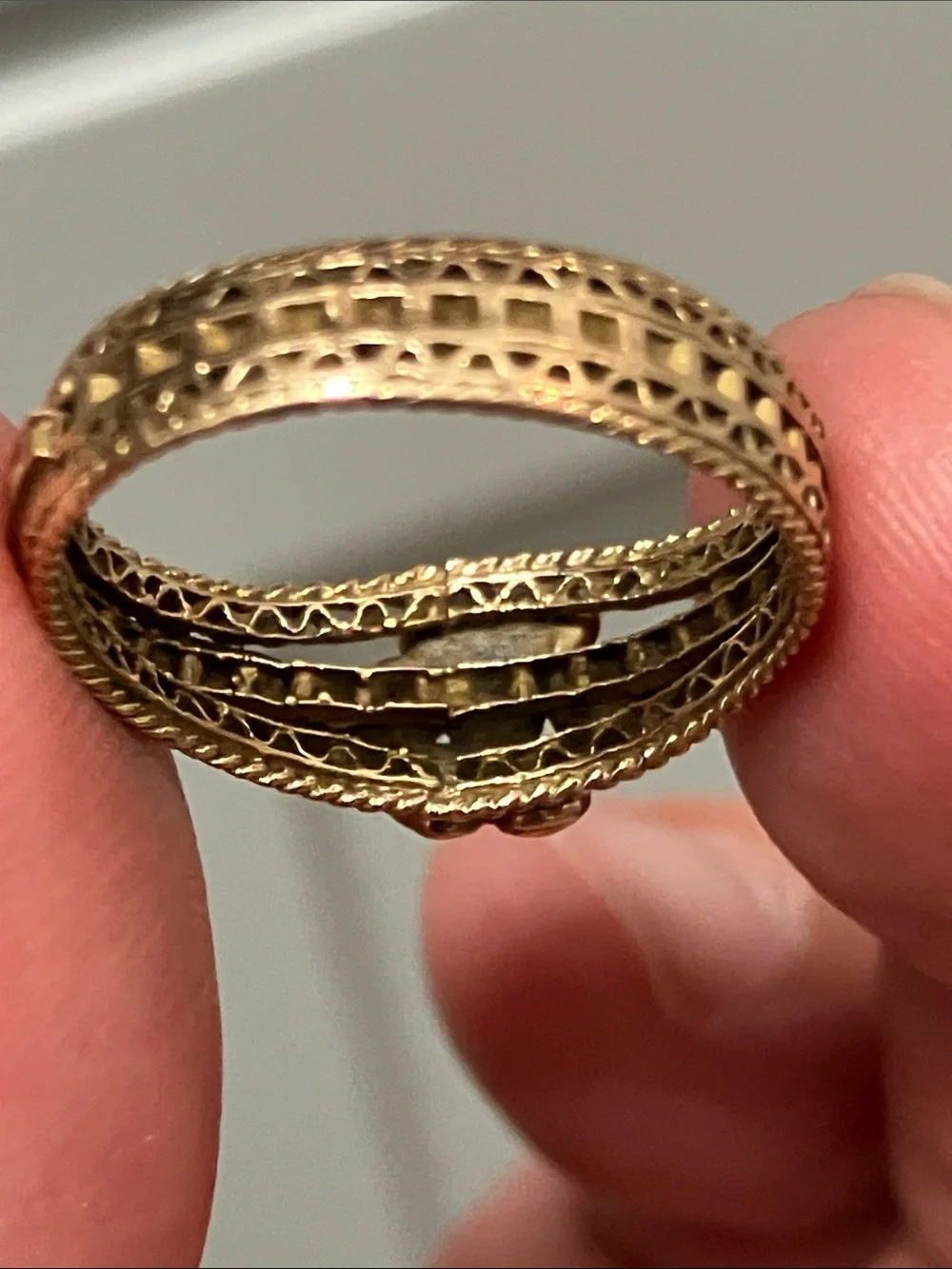 15K Gold Victorian Turquoise ring - Picture 10 of 17